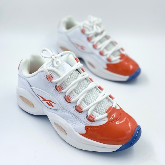 reebok question low allen iverson white orange FX4999 brand new size 6 Junior - Picture 1 of 6
